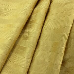 Mustard yellow old gold textured striped tablecloth 112” x 69”